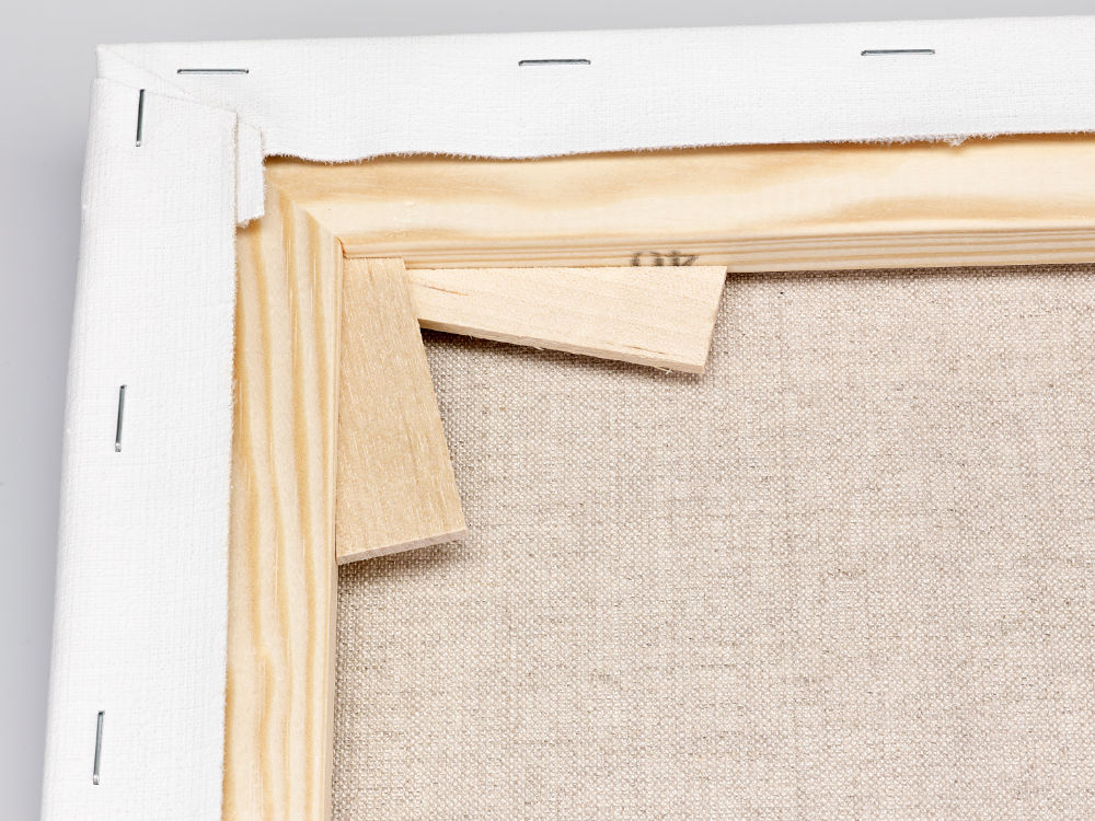 Leinwand mit Leinengewebe bespannt