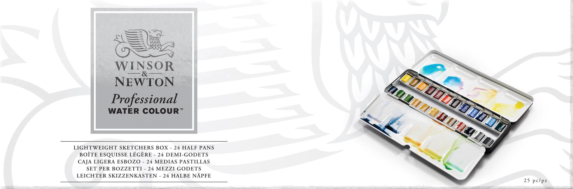 Winsor & Newton Professional Aquarellkasten 24 x 1/2 Näpfchen