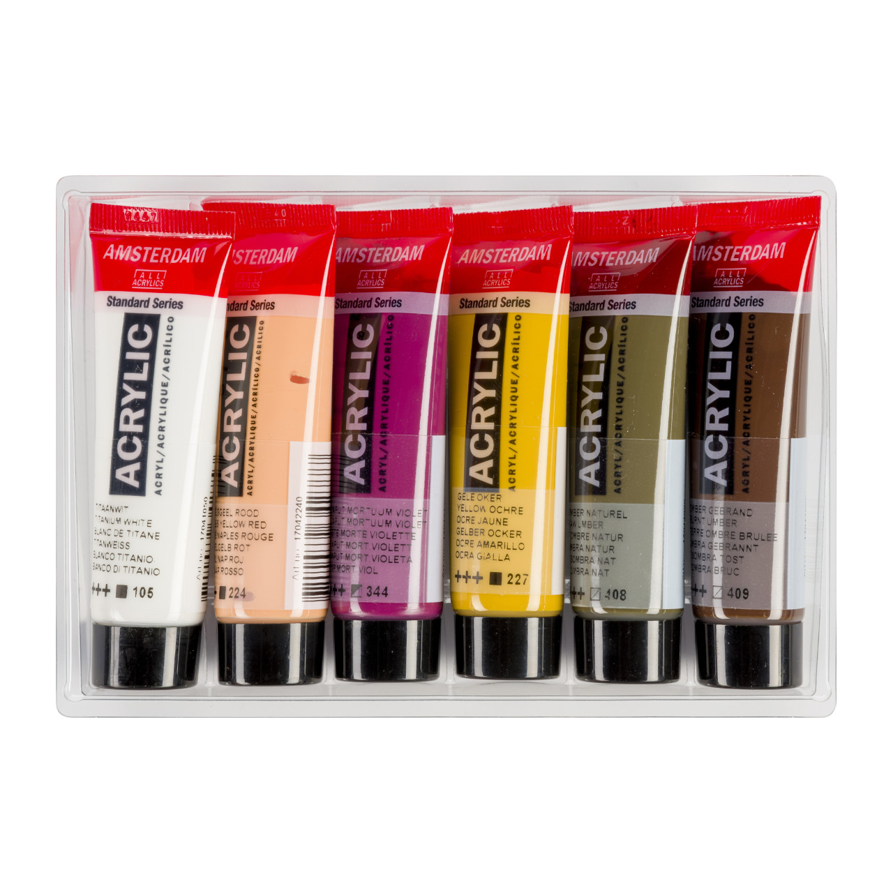Amsterdam Standard Acrylfarbe, Portraitfarben Set 6 x 20 ml