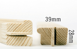 Keilrahmenleisten Duo 28 mm breit, FSC-Zertifiziert