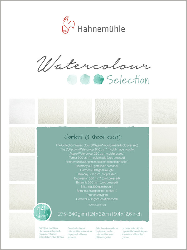 Hahnemühle Aquarellpapier Selection 14 Blatt