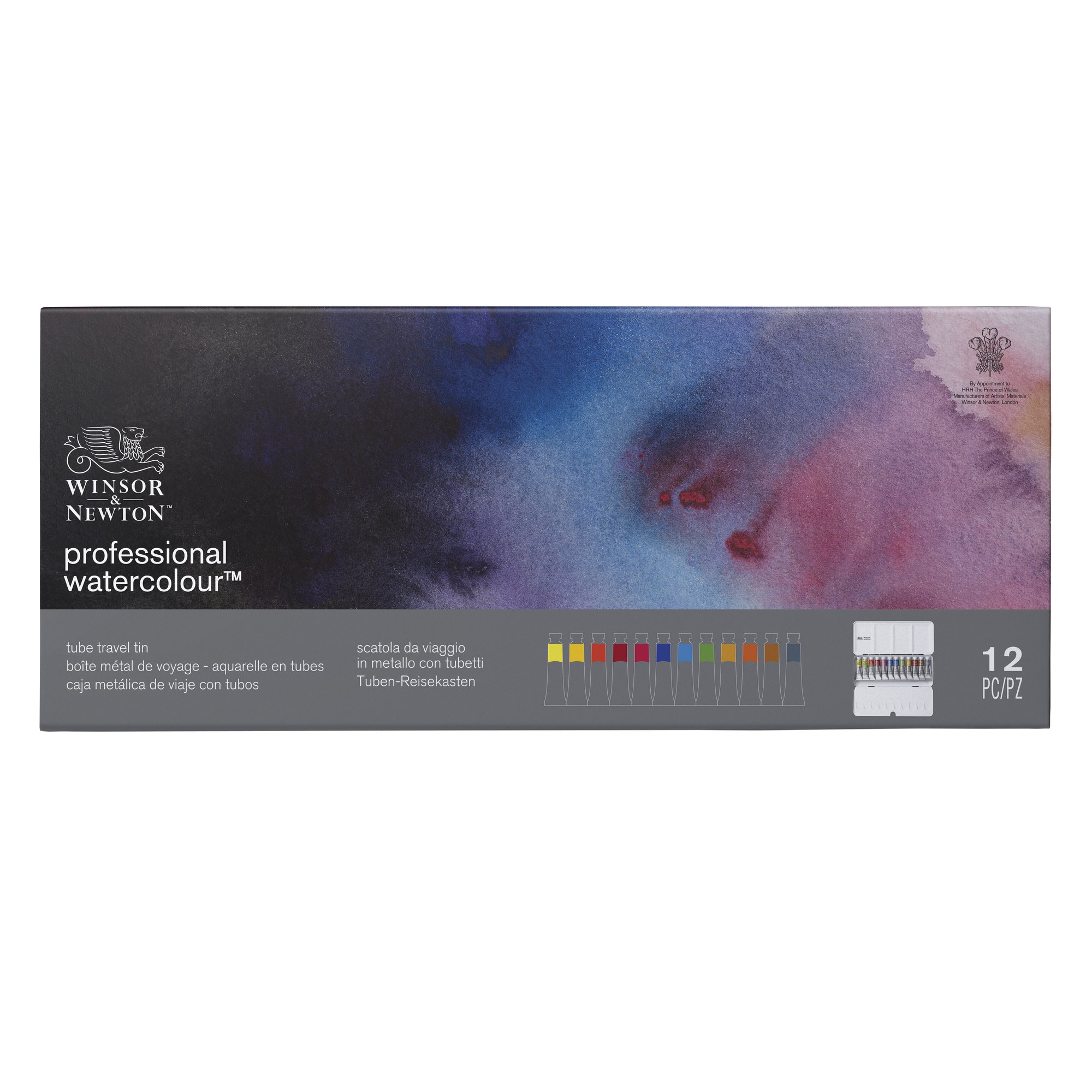 Winsor & Newton Professional Aquarellkasten 12 x 5 ml Tuben