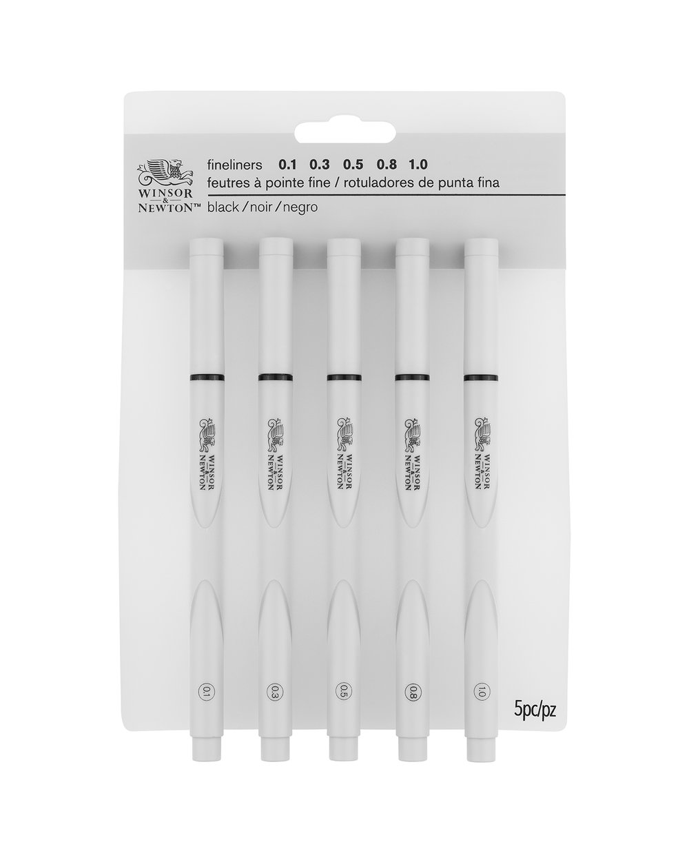 Winsor & Newton Fineliner Schwarz 5er Set
