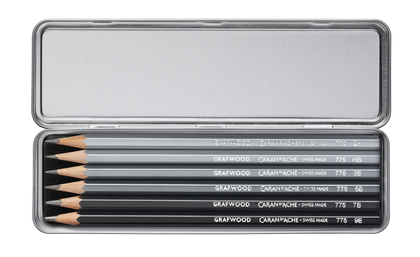Carandache-Graphite-Line-6er-Set-Metallbox-Künstlerbedarf-yanik-shop.de
