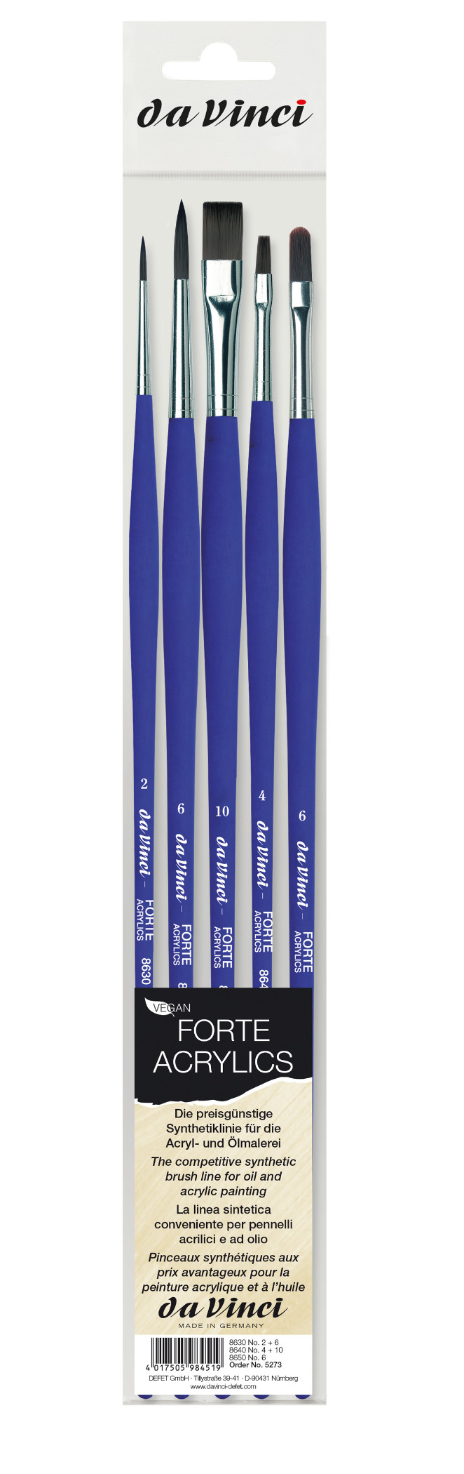 da Vinci Forte-Acrylics Pinsel Set Serie 5273
