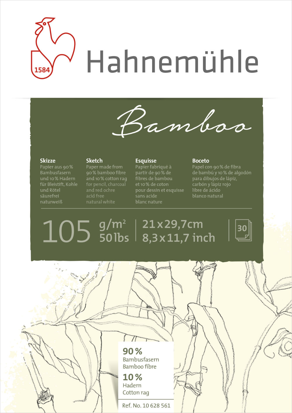 Hahnemühle Skizzenblock Bamboo, 105 g/m²