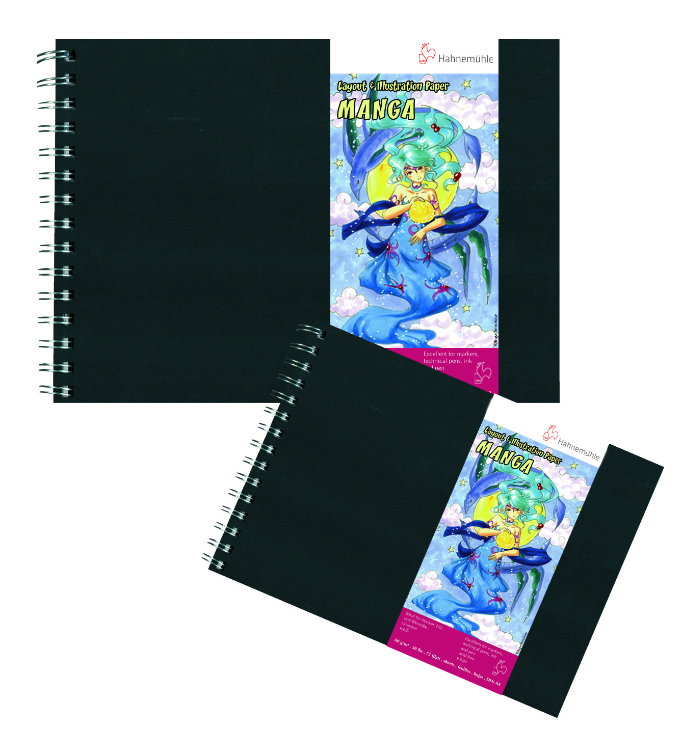 Hahnemühle Mangabuch, 80 g/m², Spiralbindung