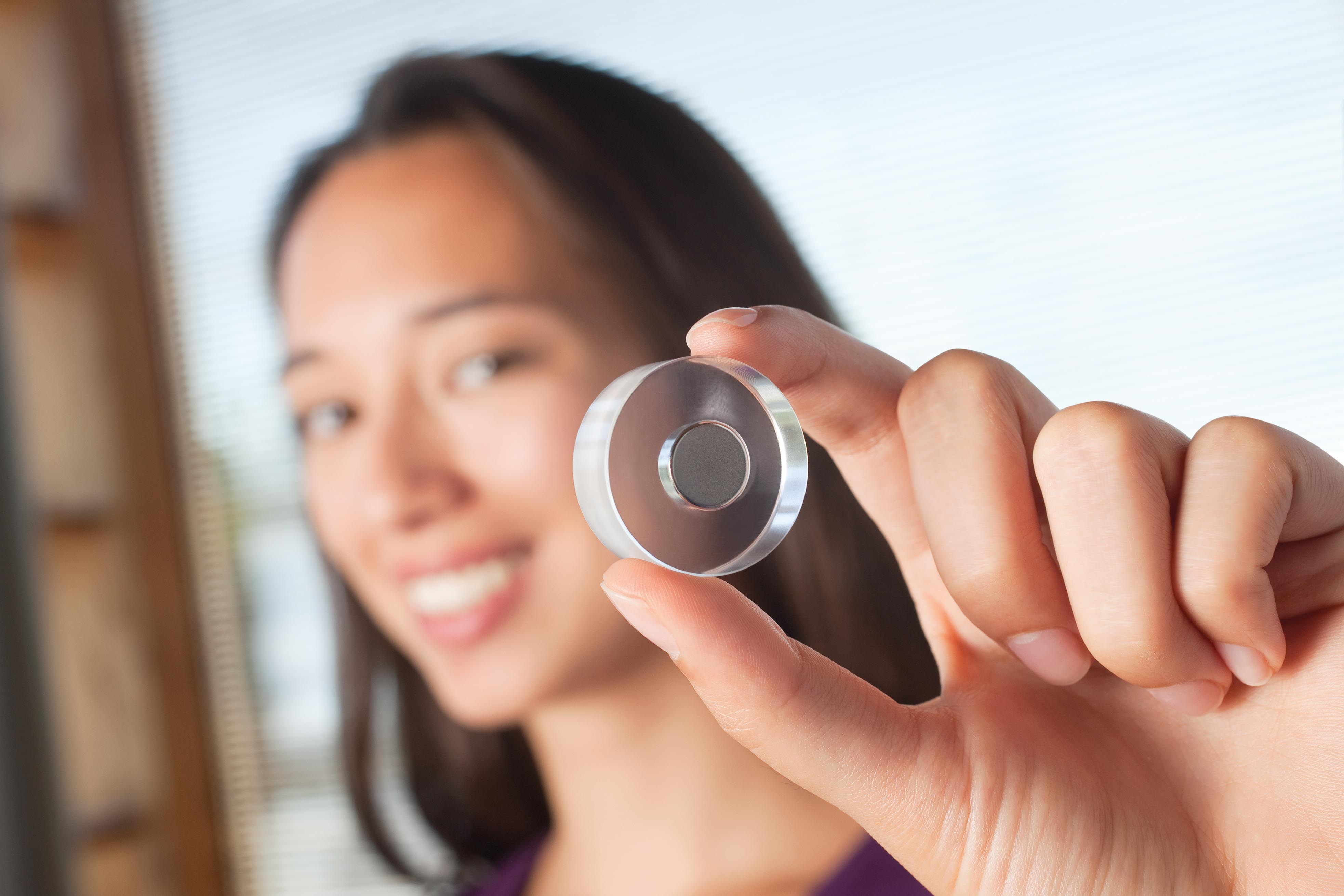 Magnetoplan Design Magnet in transparentem Acryl, rund