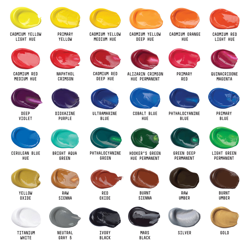 Liquitex Basics-Acrylfarben, 36er Set