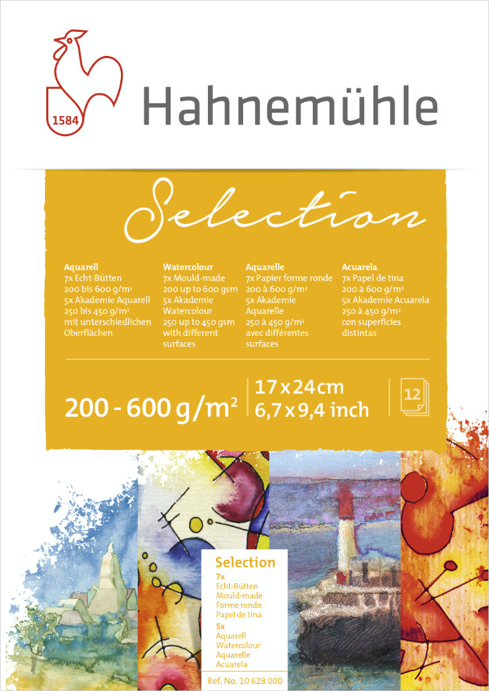 Hahnemühle Aquarellpapier Selection, 12 Blatt