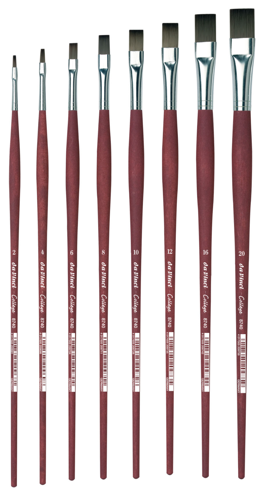 da Vinci Acrylpinsel COLLEGE flach Serie 8740