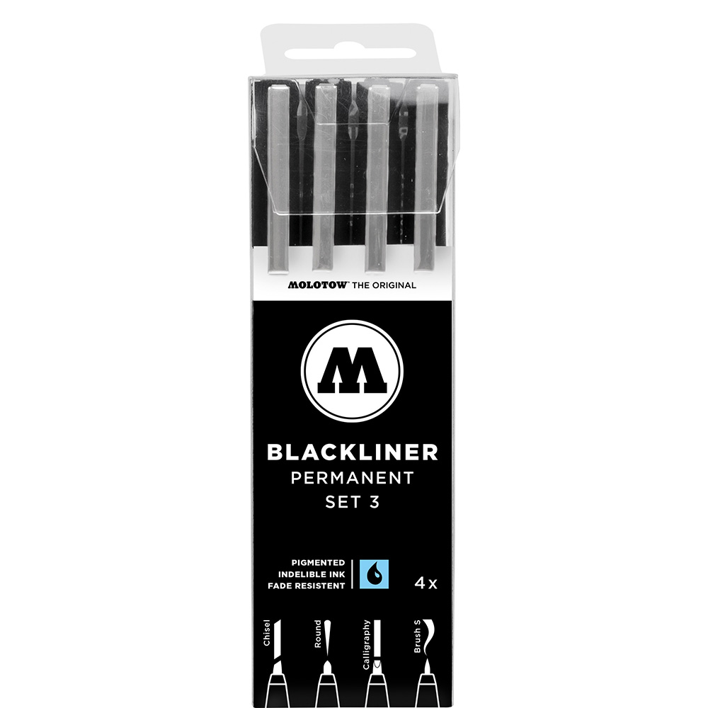 MOLOTOW Blackliner-4er Set 3 Künstlerbedarf yanik-shop