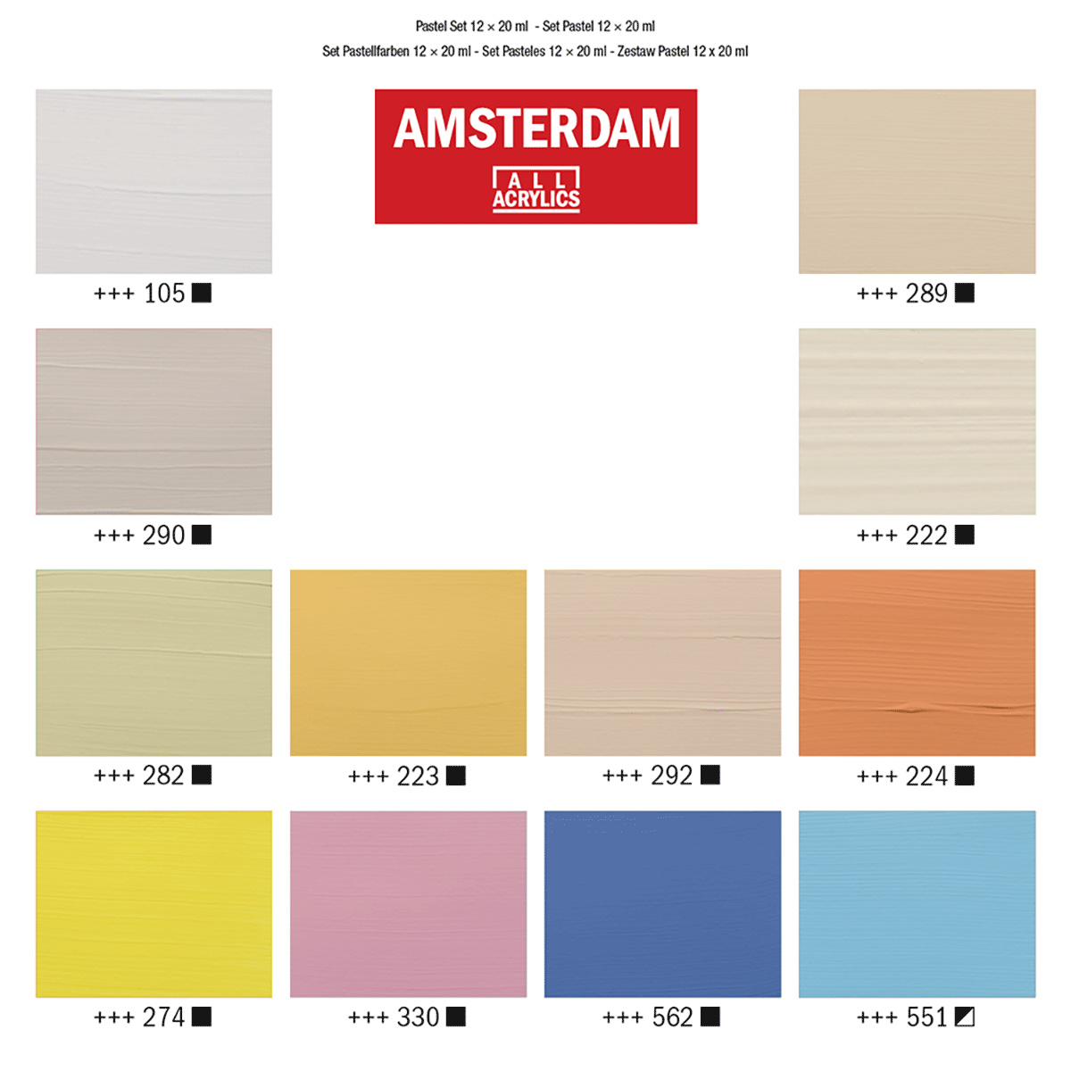 Amsterdam Serie Standard Acryl-Pastellfarben-Set