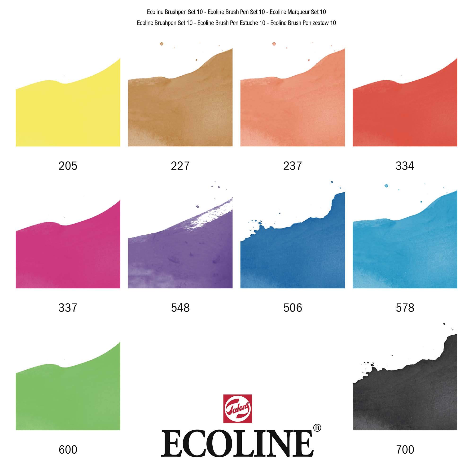 Talens Ecoline Brush Pen 10er Set