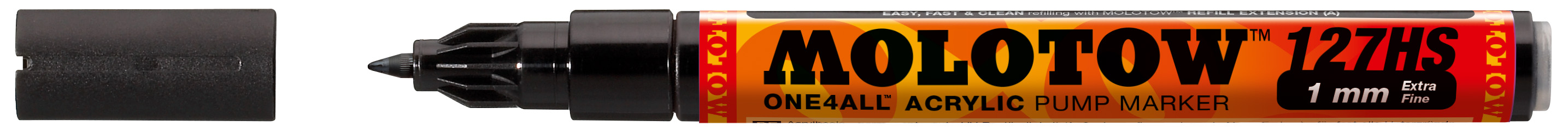MOLOTOW Acrylmarker ONE4ALL 127 extra-fein schwarz