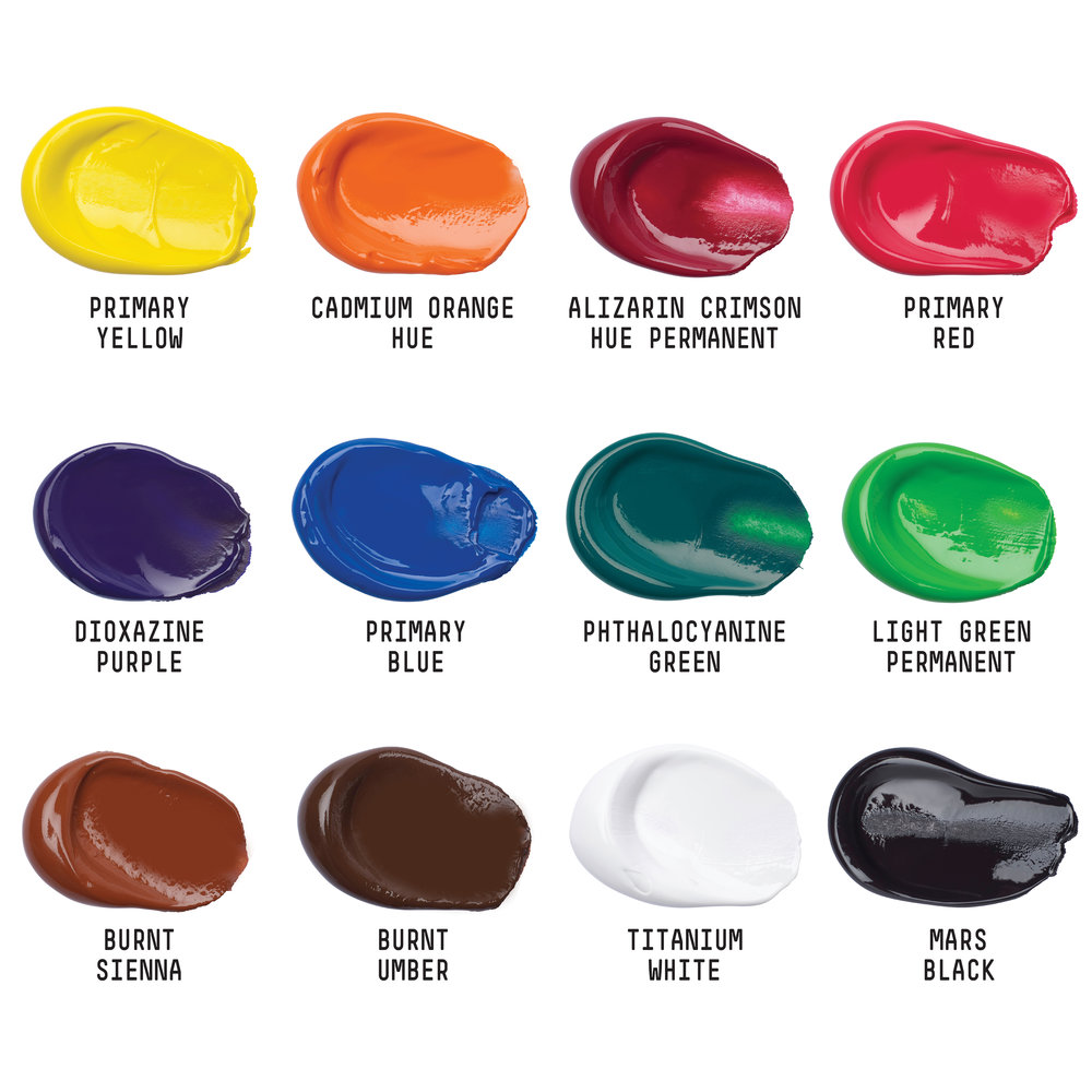 Liquitex Basics-Acrylfarben 12er Set 