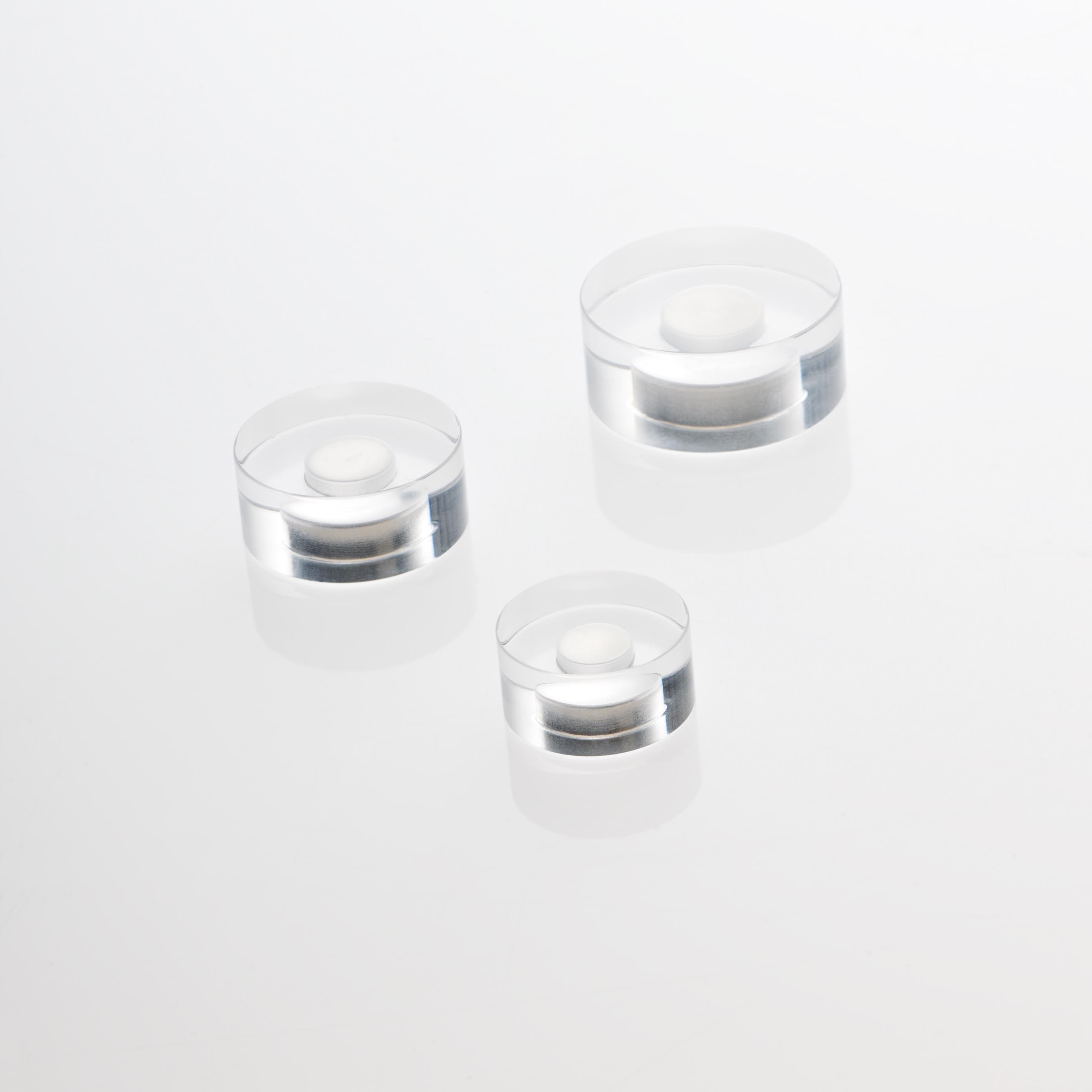 Magnetoplan Design Magnet in transparentem Acryl, rund