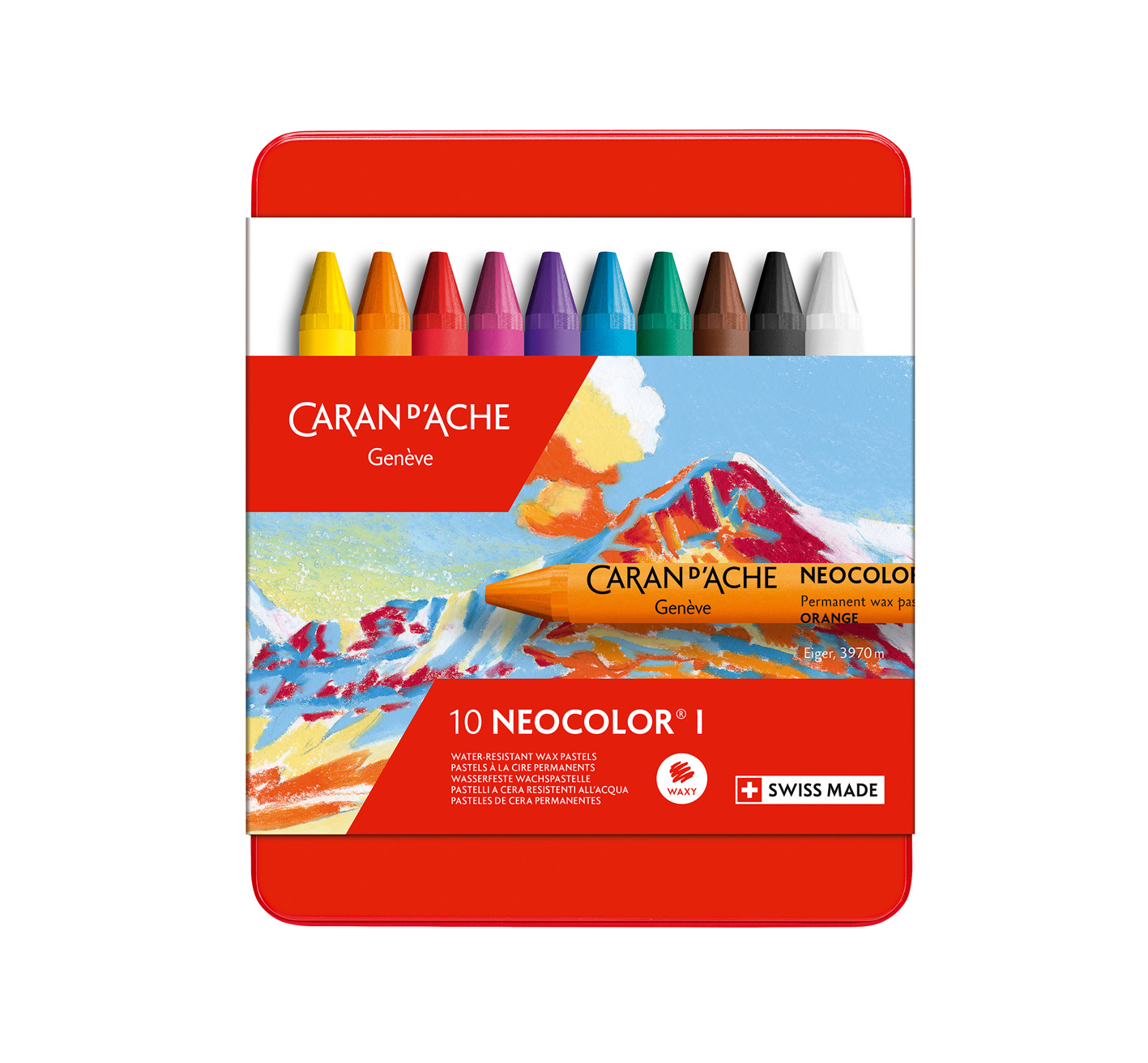 Caran d'ache Neocolor I Kreiden, Set's (wasserfest) 10er Set