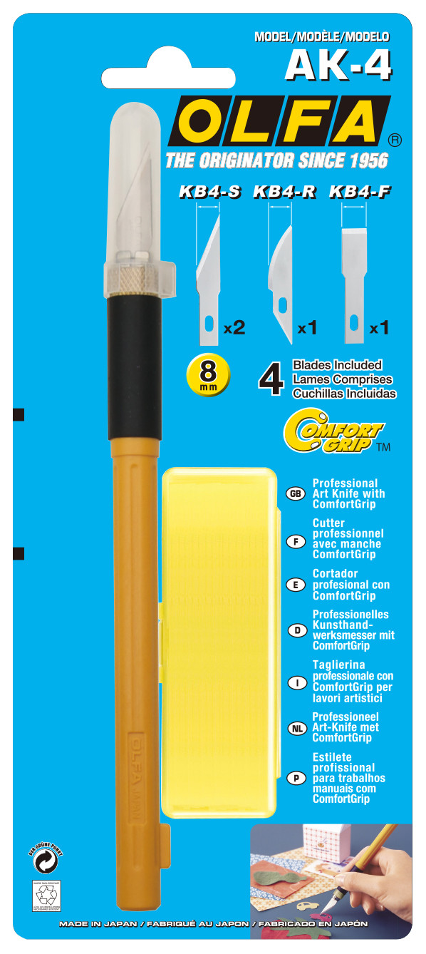 Olfa Kunsthandwerkmesser mit Komfortgriff AK-4 Set