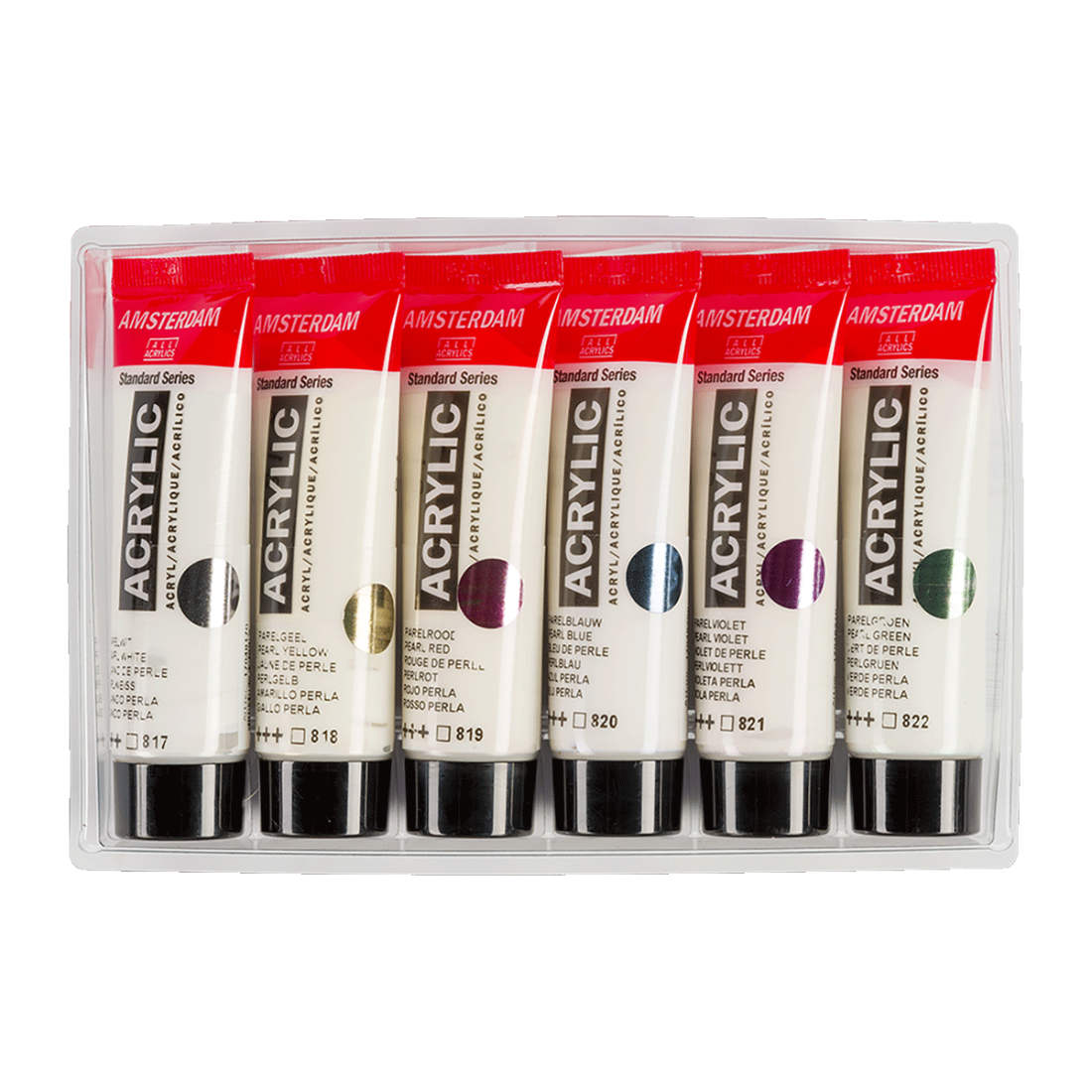 Amsterdam-Acrylfarbe-Standard-Pearlfarben-Set 6 x 20-ml-Künstlerbedarf-yanik-shop.de